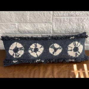 Garment Dyed Fringe Pillow.